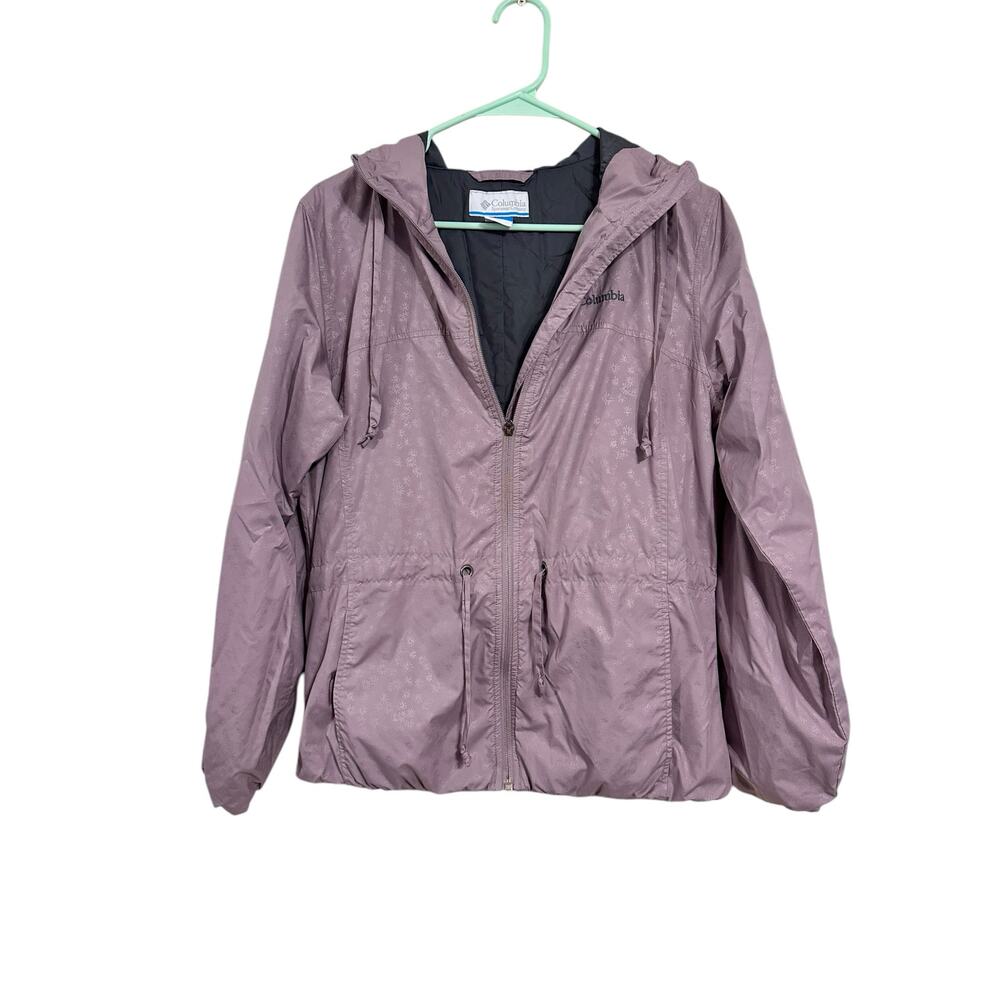 Columbia Women's Light Purple Windbreaker Size Medium Drawstring Waist